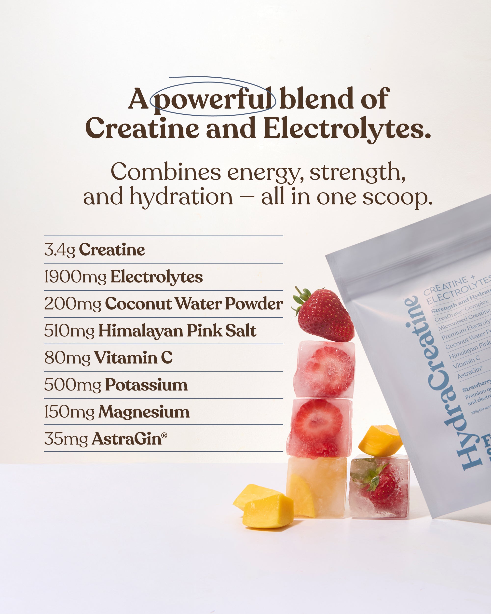 HydraCreatine: Creatine & Electrolytes Powder