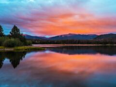 Sunset landscape in Colorado